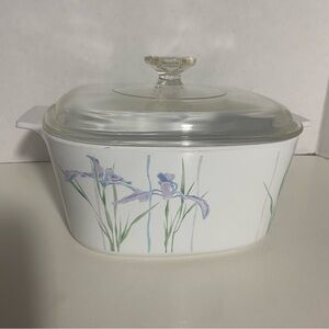 Vintage Corning Ware Shadow Iris 3 Qt A-3-B with A-9-C Pyrex Lid